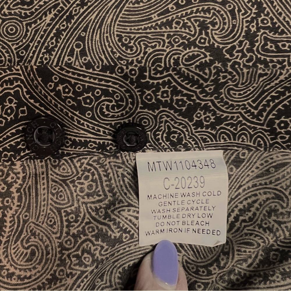 Men's Western Shirt Cinch‎ Paisley Print LS Button-Down Sz XL EUC - Picture 6 of 9